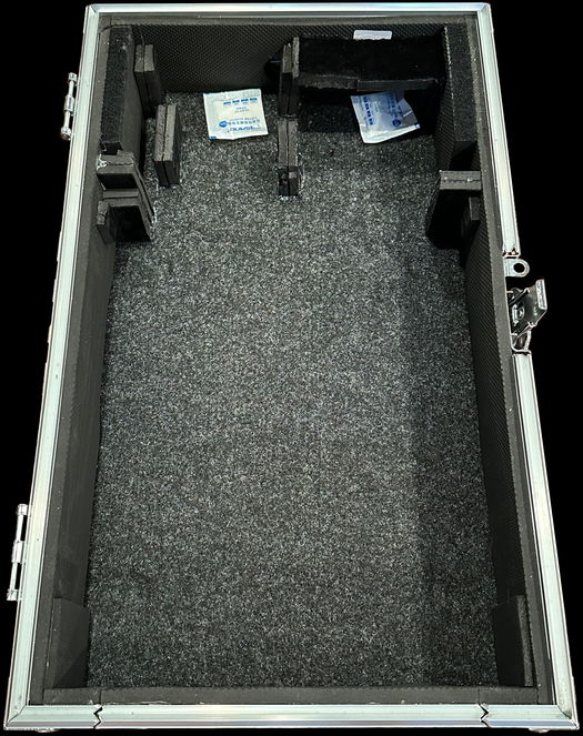 Output / Mic Mixer case with custom foam positioned and without any equipment in it